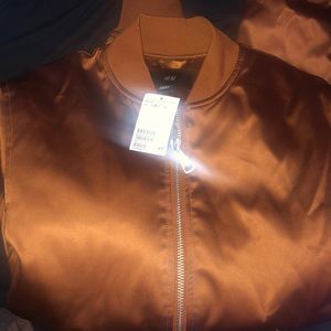 H&M orange bomber jacket